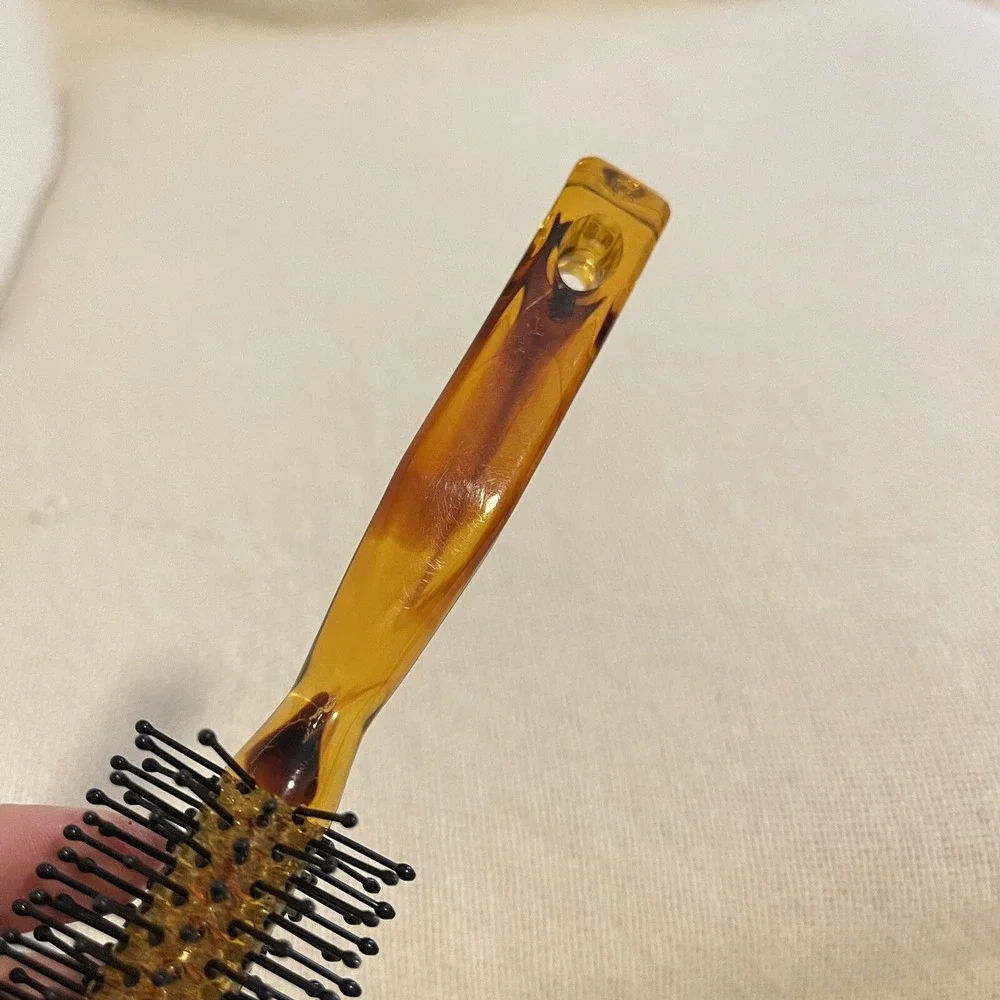 Goody Vintage Blow Styling Brush Round Tip Nylon Bristles‎ In Spiral Pattern
